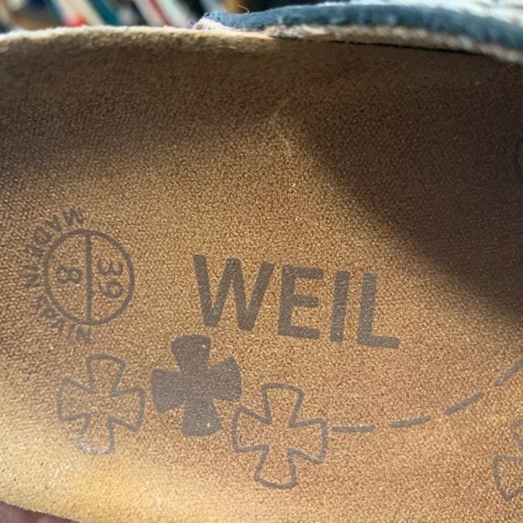 Dr Andrew Weil Navy Mary Jane Slip On Clog - Picture 2 of 5